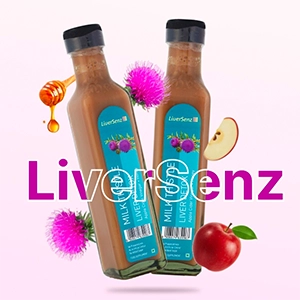 Herbal liver juice with milk thistle supports detox, improves digestion & maintains daily liver health