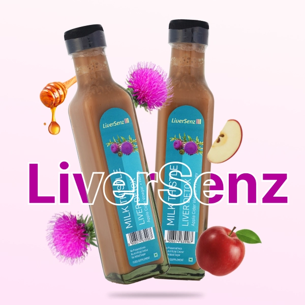 LiverSenz natural milk thistle liver detox drink supports cleansing, digestion, energy, & liver health