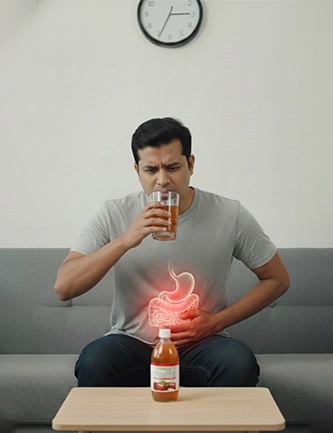 Natural apple cider vinegar supports digestion, gut balance, metabolism, and daily herbal wellness